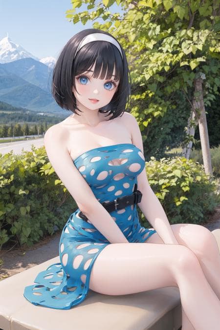 Strapless Pothole Tube Dress
