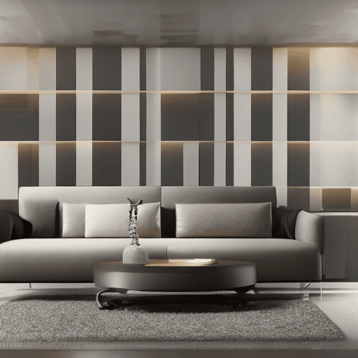 AI generated:  a modern living room image designed for use as a background in furniture photography. It features c...