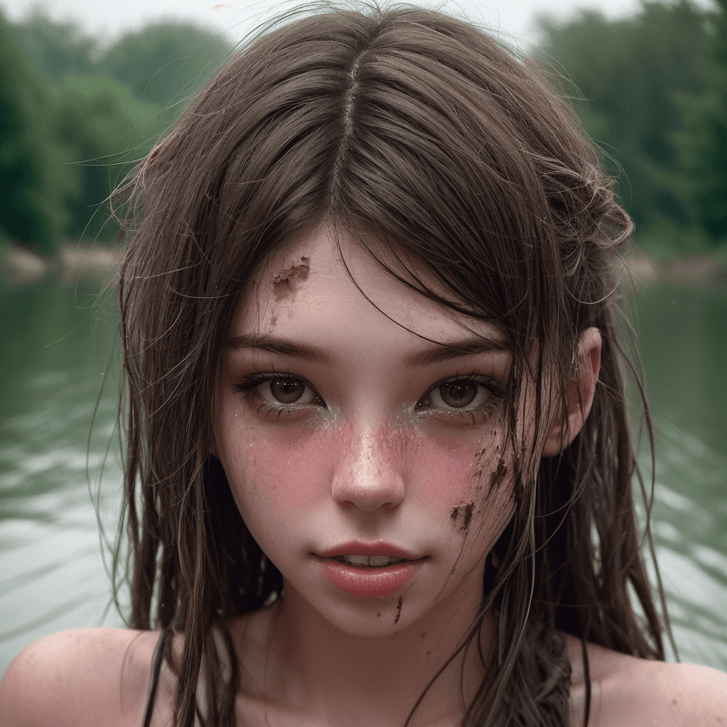 AI generated: 8k uhd,by Alessio Albi, dusty particles depth of field,detailed BREAK young girl whose face is cente...