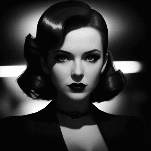 AI generated: film noir photo, beautiful woman, in the style of Robert Coburn, slight blur --chaos 20 --ar 1:2 --s...
