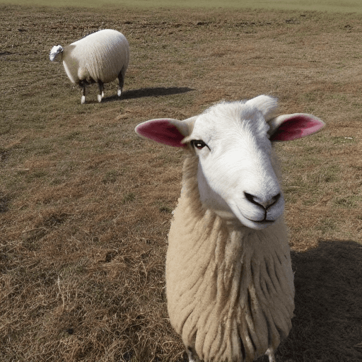 AI generated: sheep with super long nails
