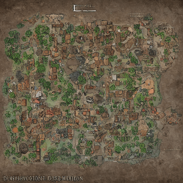 AI generated: RPG Dungeon map