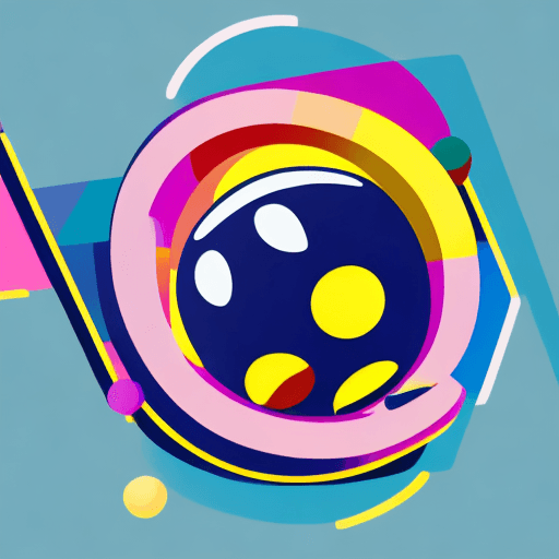 AI generated: Design a playful, retro-modern logo that incorporates a magic ball as the central character, followi...