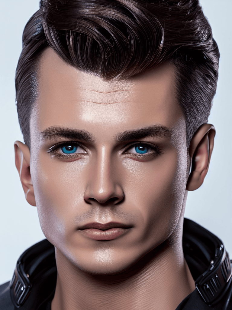AI generated: close-up portrait of man as a dark character, man, male, movie, movie pose, dramatic light, noir, re...
