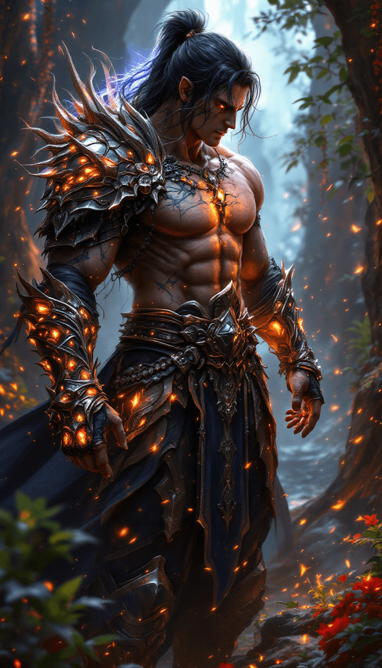 AI generated: final fantasy, male, warrior, fantasy big beautifull fantasy rpg armor with extrem many dettails and...
