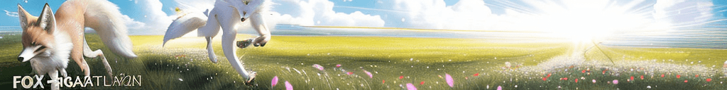 AI generated: An 18-year-old girl with fox ears, lovable, white fox, fox eyes, running, during the day, bright Sun...