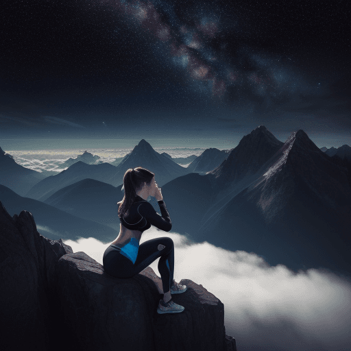 AI generated: (masterpiece, best quality:1.3),best aesthetic, a brunet woman wearing (gym clothes:1.1) and sitting...