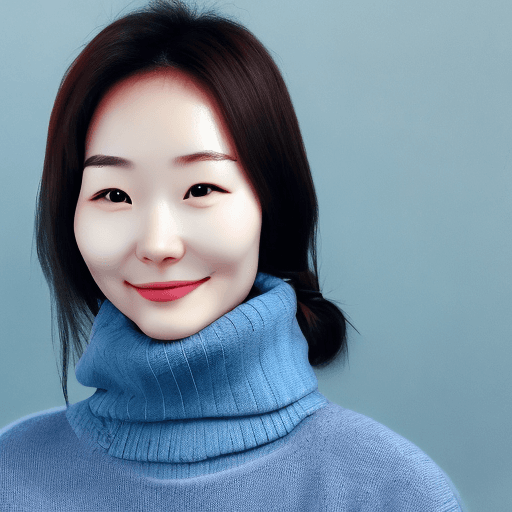 AI generated: headshot style photo of a Korean woman, 25 years old, slight smile, beautiful facial features, flawl...