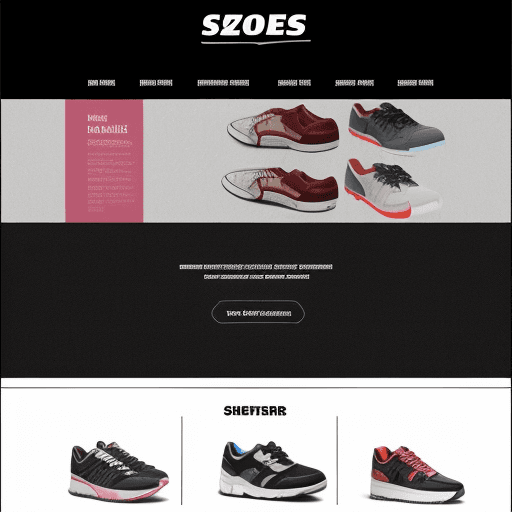 AI generated: Web site for shoes
