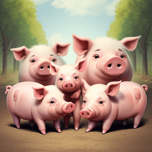 AI generated: pig family