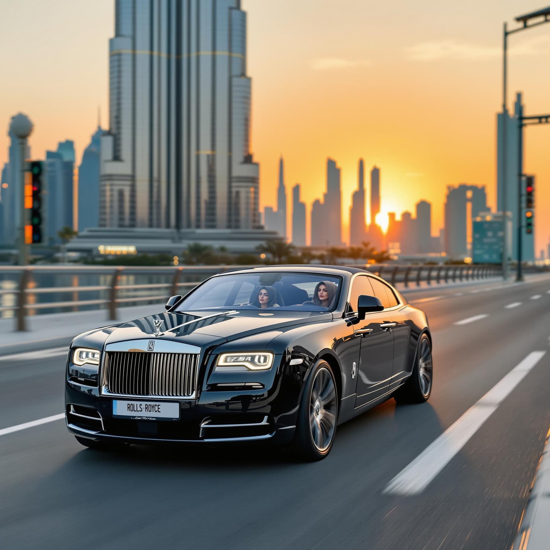 AI generated: 		1. Luxus und Mobilität – Frau in einem Luxusauto:
Eine arabische Frau in einem luxuriösen Auto (z....