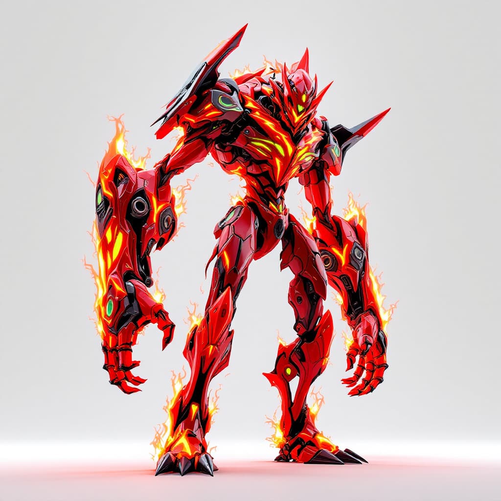 AI generated: in T position with white background surprise me 3D video game player boss Tall and slim body, with a...