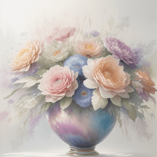 AI generated:  In a captivating watercolor abstract painting, a mesmerizing blend of colors and textures come toge...
