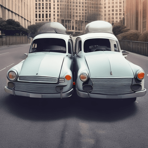 AI generated: gay cars kissing