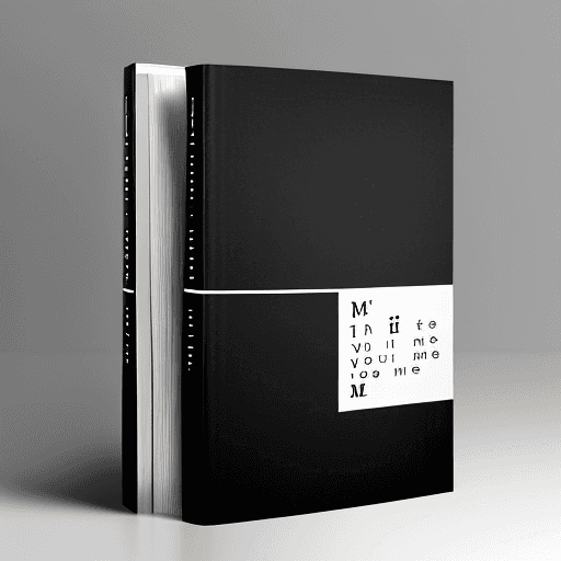 AI generated:  premium book cover design, plain, black, written "I M ME", 2K, 4K