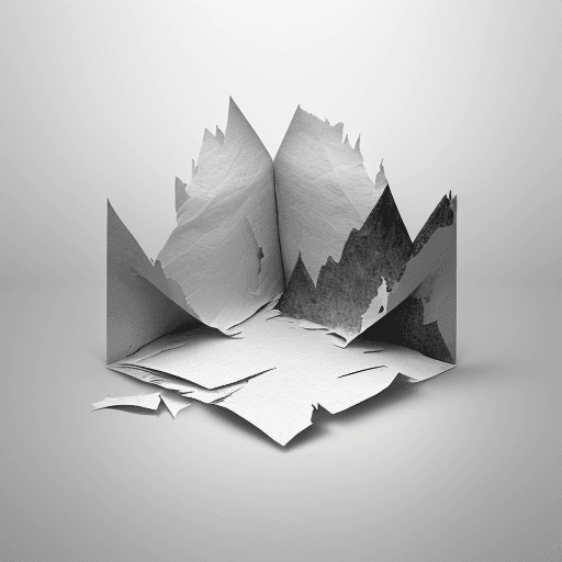AI generated: A photorealistic image of a torn piece of paper revealing [INSIDE VIEW]. The torn paper is verticall...