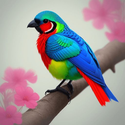 AI generated: most attractive, most beautiful, fascinating colordful bird in highest resolution
