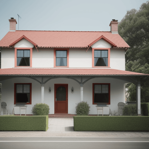 AI generated: house with person in front