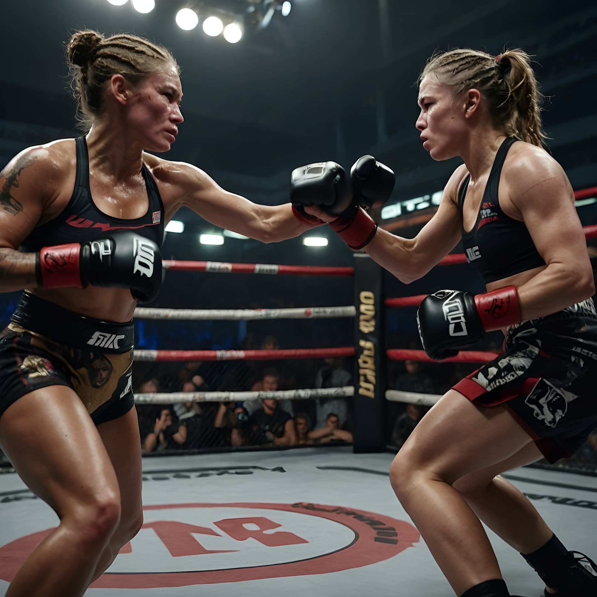 AI generated: In a world where ((twins)) have mastered the art of boxing combat, describe the epic showdown betwee...