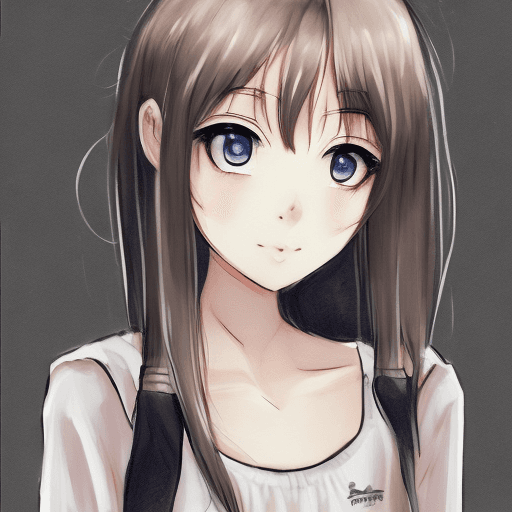 AI generated: Girl anime sketch 