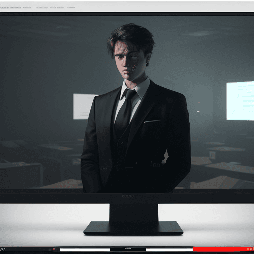 AI generated: one screen with two persons are standing on it. in this picture shows in half of screen mention "bef...