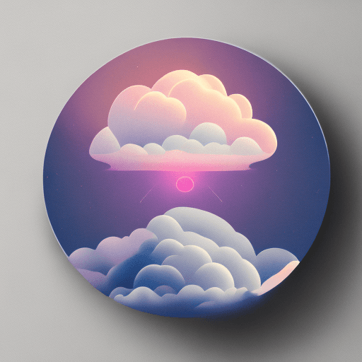 AI generated: round logo, futuristic, Cloud Atlas, soft color palette, poster --uplight