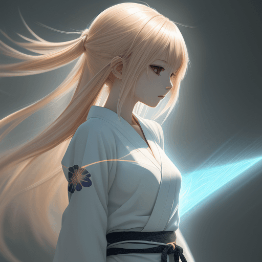 AI generated: girl in light clothing, oyari ashito style, manga graphics, anime, drawing, light exposure, highest ...