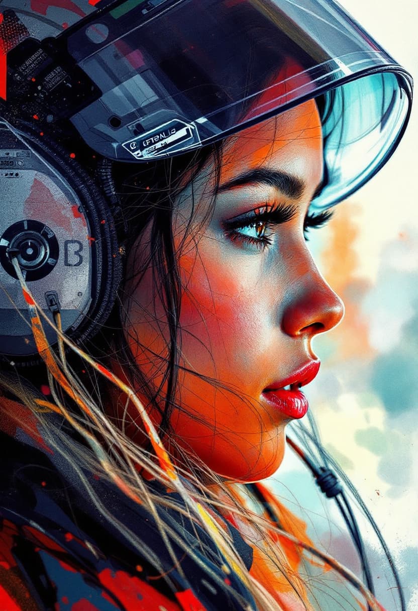 AI generated: Sketch, Beautiful Colored Pencil Line Art, Beautiful Curves, Artistic Brush Technique, Beautiful, Fo...