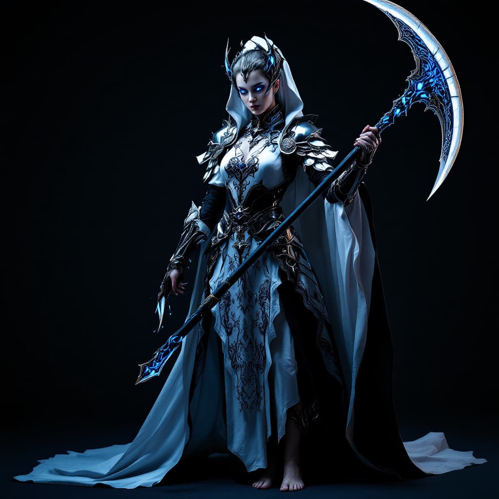 AI generated: A full body photo shot of a beautiful and breathtaking image of an armored ((maid)) (woman) wearing ...