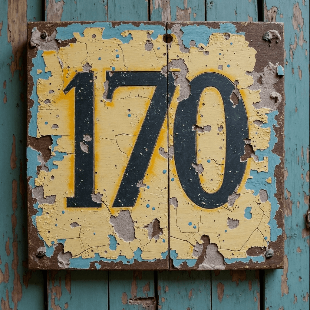 AI generated: old shabby wooden board with peeling paint, cracks and scars on the board form the inscription of th...