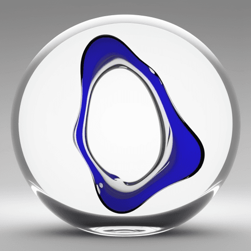 AI generated: abstract 3d object in round shape
liquids with highlights on a white background
