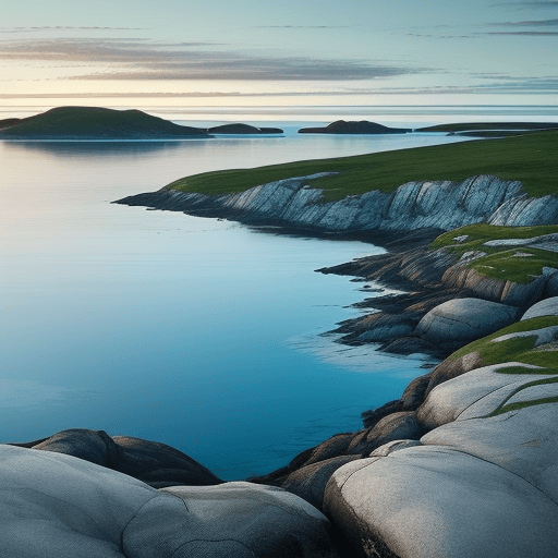 AI generated: Craft a clean and evocative prompt that captures the authentic essence of Fogo Island during dayligh...