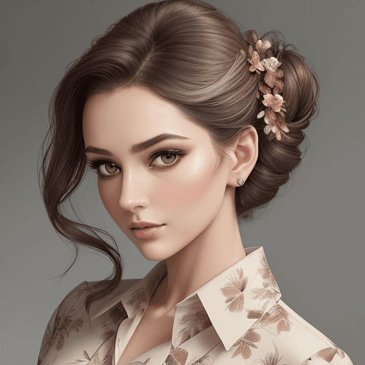 AI generated: Create an image featuring a woman with an elegant, voluminous updo hairstyle showing a natural gradi...