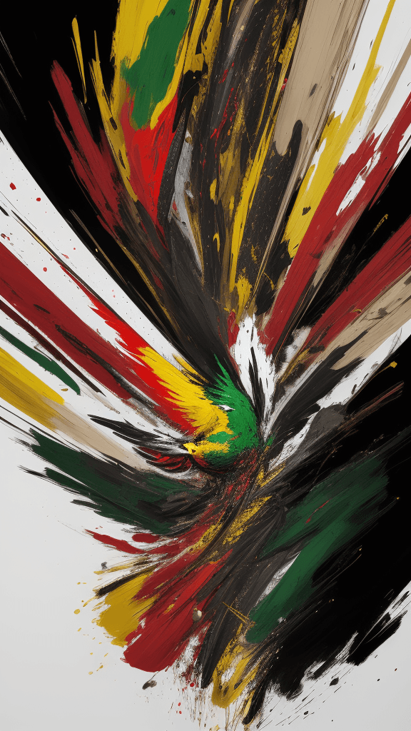 AI generated: (16k master piece, uhd photorealistic), abstract art at its best, thick heavy erratic stokes, red bl...