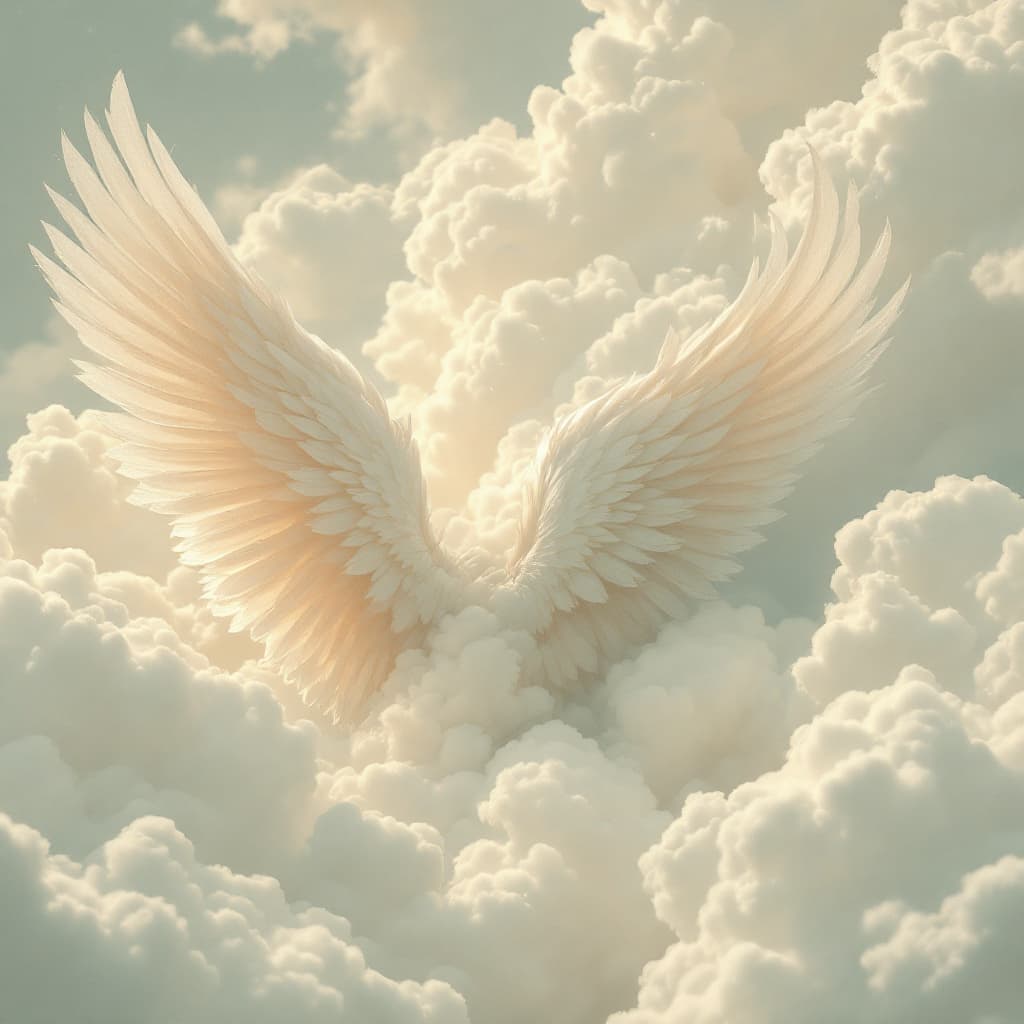 AI generated: Delicate  Angel wings in the clouds --ar 3:4 --style raw --v 6.1 --stylize 400

--personalize 744azi...