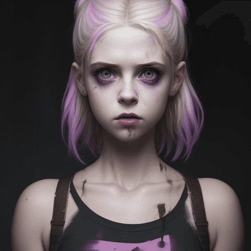 AI generated: pastel Buffy the vampire slayer, epic portrait, messy, grungy, high definition, 8K, beautiful lighti...