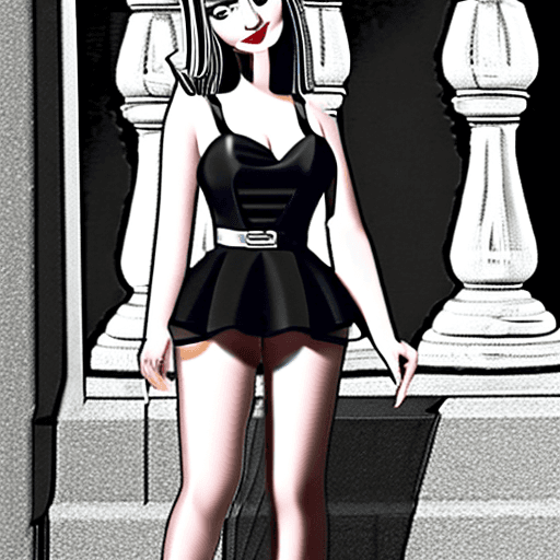 AI generated: (masterpiece), best quality, expressive eyes, perfect face, full body, short thigh-length dresses, g...