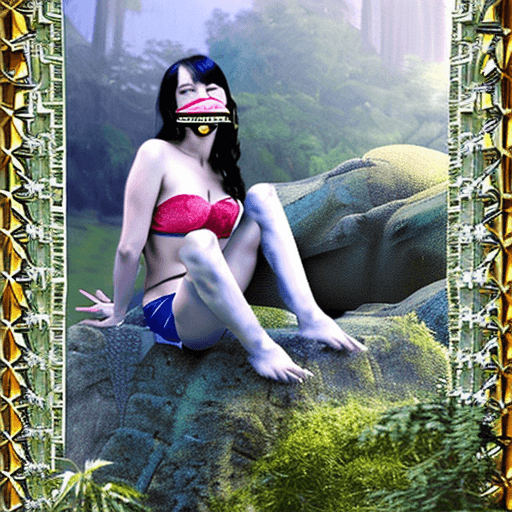 AI generated: (a outdoor picture:1.3), (a sexy girl with blue skin and the face of a korean supermodel sitting on ...