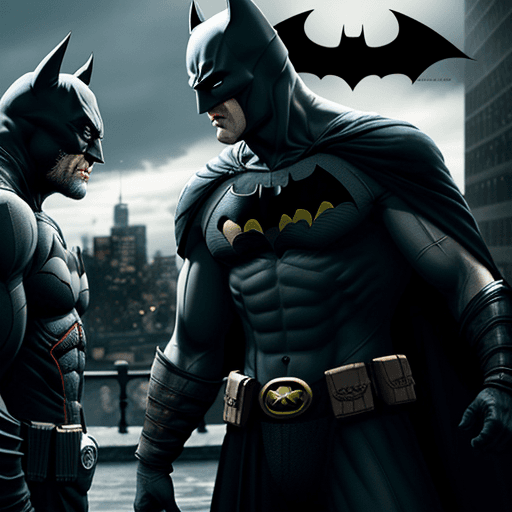 AI generated: Batman and Kratos ,4 k ultra HD 