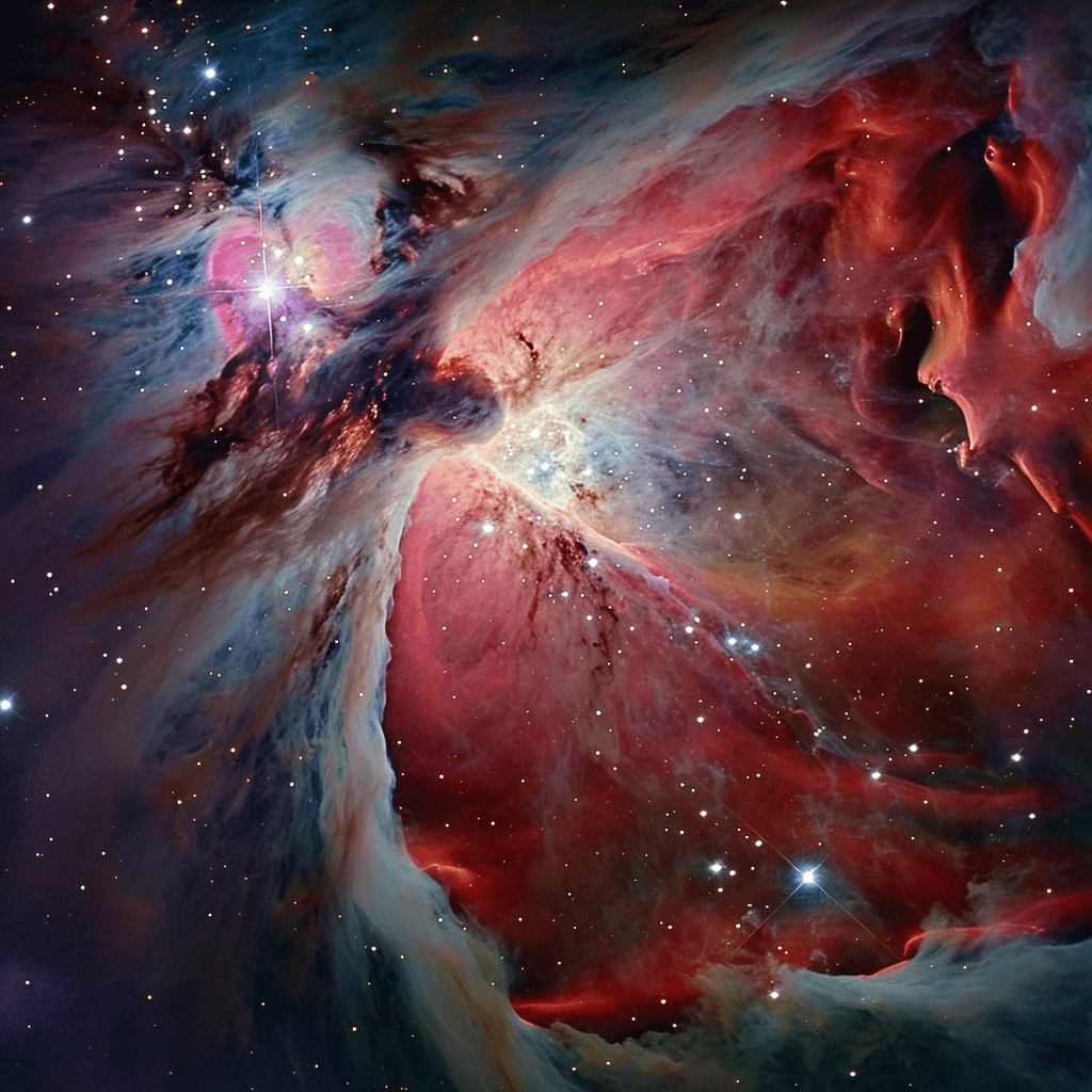 AI generated: photography of the Orion Nebula, insane details, intricate details, vibrant colours --style raw --v ...