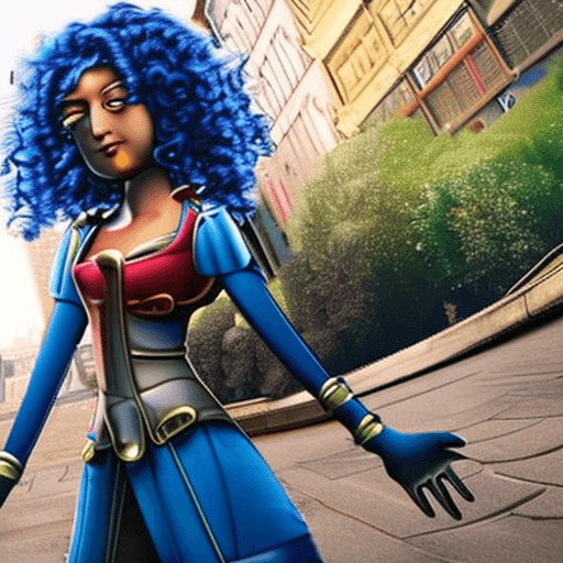 AI generated: masterpiece, best quality, mid shot, front view, concept art, 1girl, warrior outfit, pretty, medium ...