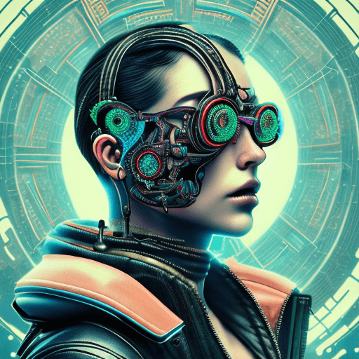 AI generated: nft style, cyberpunk, synthwave, tarot card with intricate detailed frame around the outside | with ...