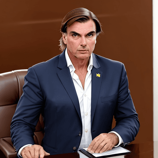 AI generated:  Jair Bolsonaro presidente homem de bem elegante honesto simpático 