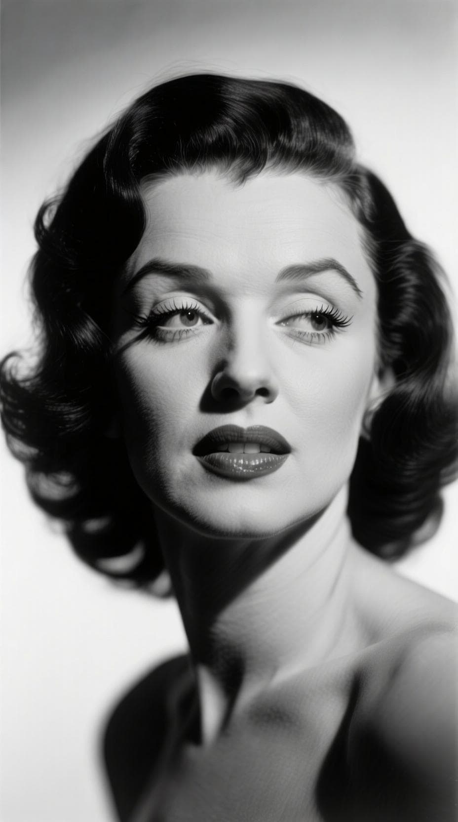 AI generated: noir et blanc, portrait artistique Marilyn Monroe