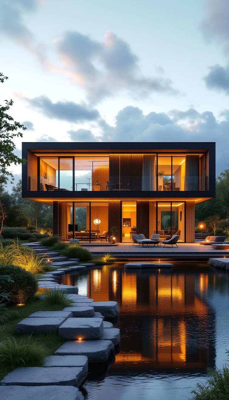 AI generated: DREAM-HOUSE: A breath-taking, modern dream house that embodies the spirit of freedom and experimenta...