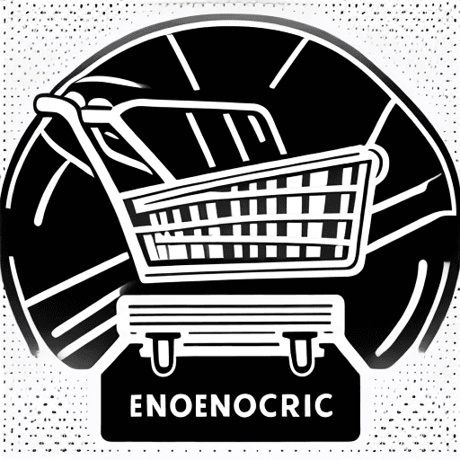 AI generated: Design a monochromatic vectorial synthesis of a shopping cart logo that captures the essence of conv...