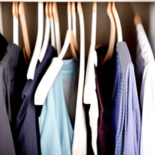 AI generated: empty hangers in a clothes wardrobe
