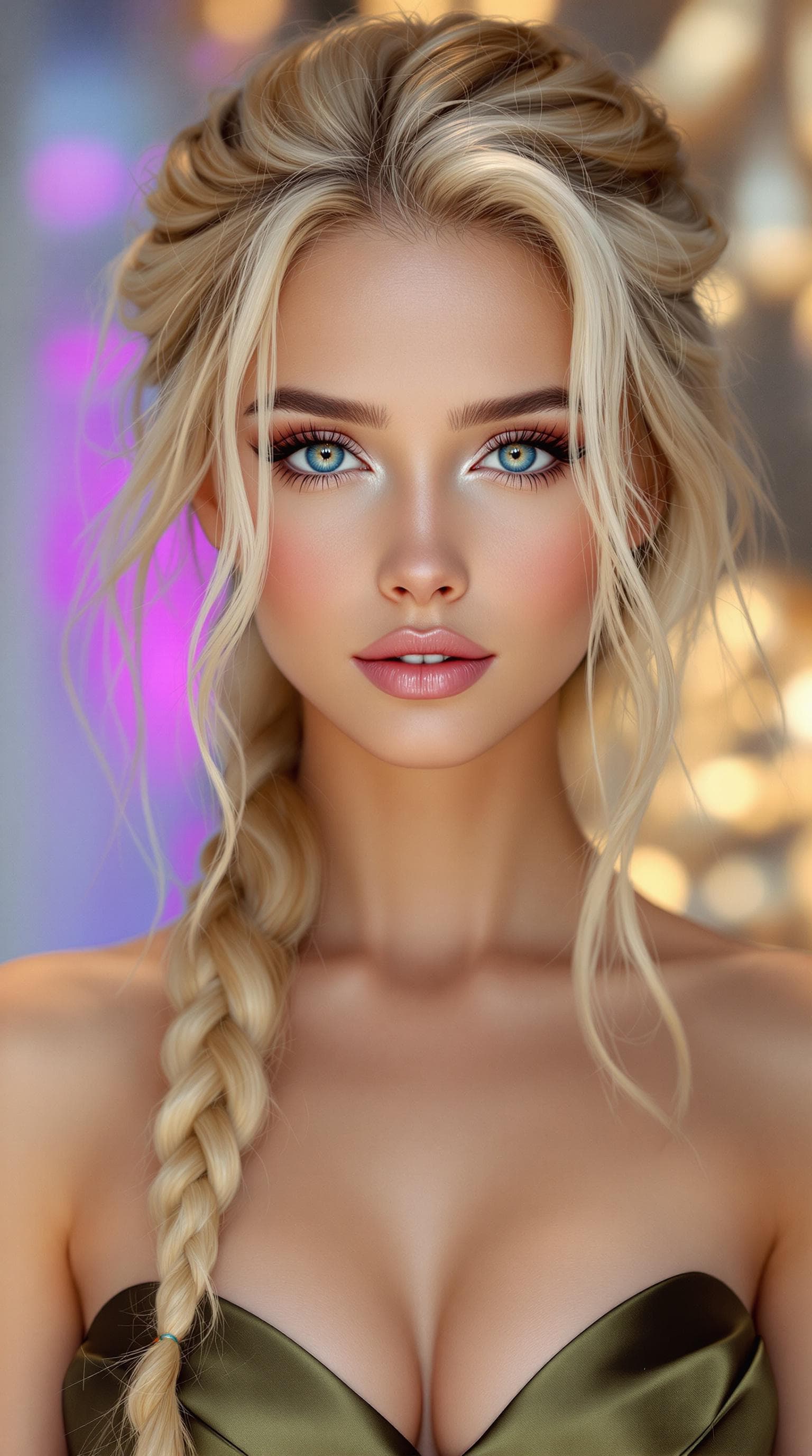 AI generated: a professional photo of a exceptionally of the most beautiful angelic girl in the world, (age 16), j...
