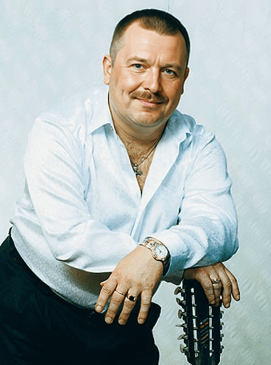 AI generated: Let's combine faces from two input images. The first one is Ruslan Purgen from punk group Purgen. Th...