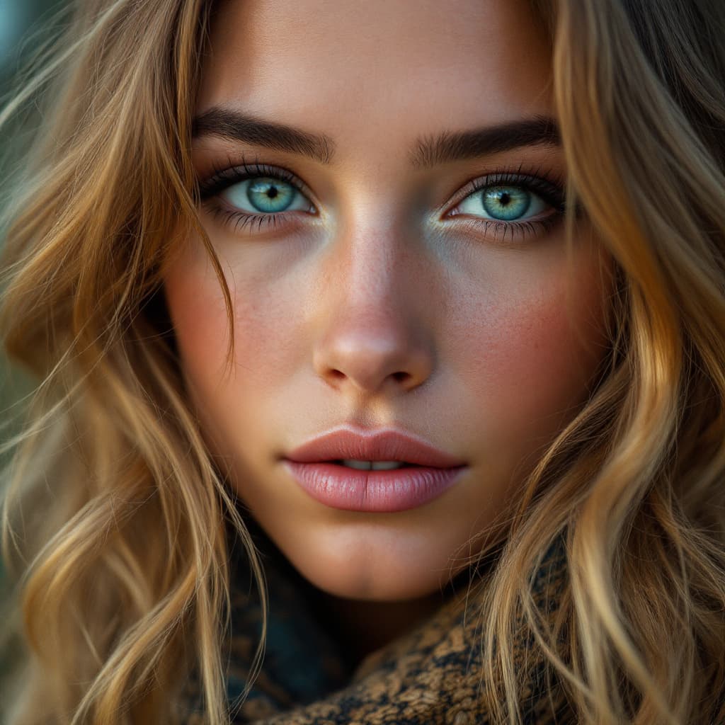 AI generated: A close-up color portrait of a very pretty woman from Scotland, the woman's face highly detailed, wi...